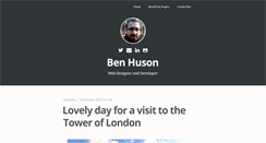 Desktop Screenshot of benhuson.co.uk
